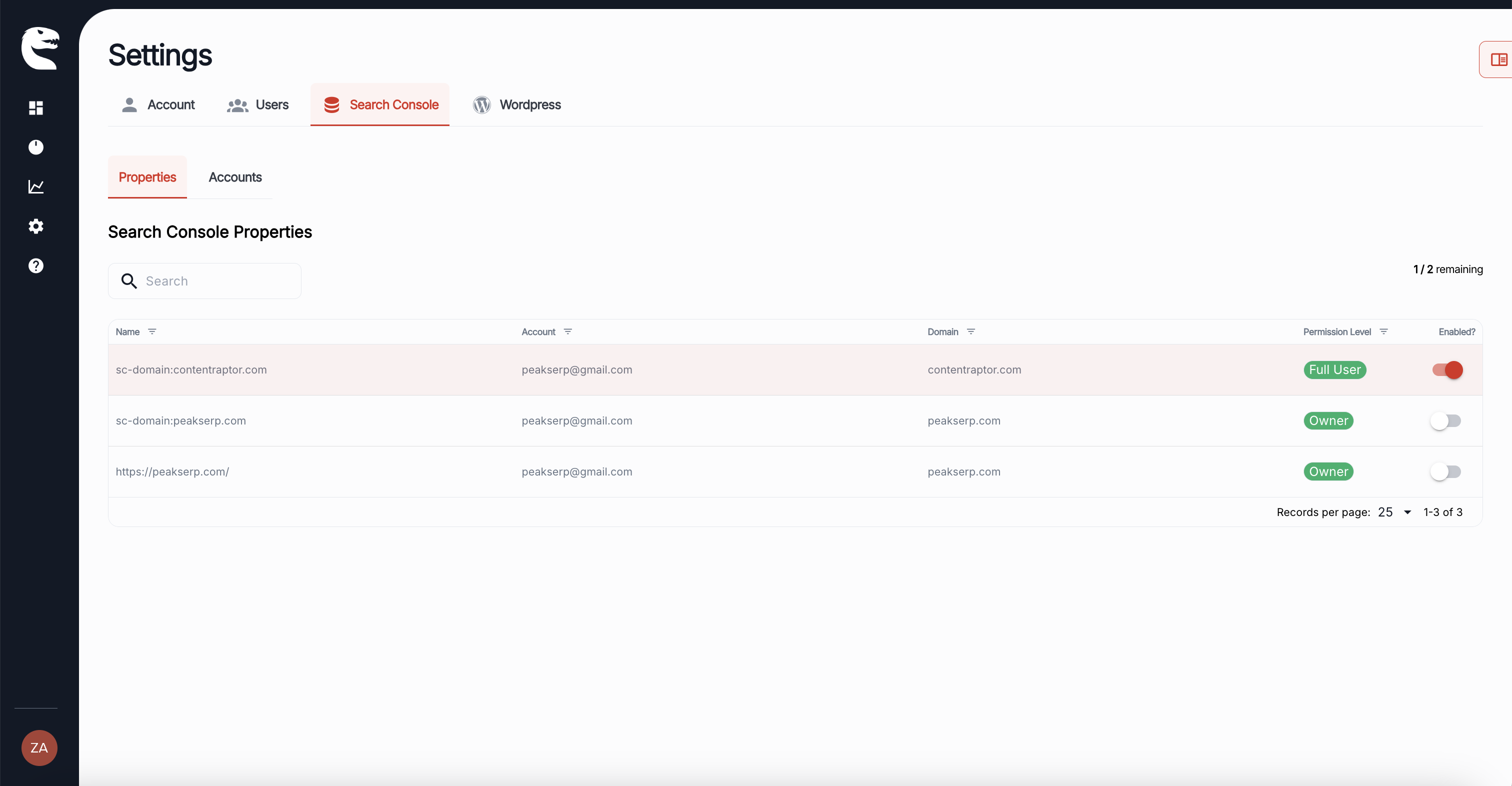 Connect your Google Search Console account